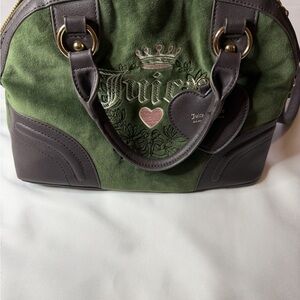 Juicy Couture Green and Dark Brown Satchel